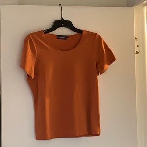 Orange Shirt/ Blouse/ Top